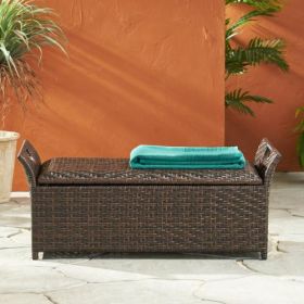 Fashion Wing Shaped Storage Bench With Hidden Storage Solution (Option: Brown)